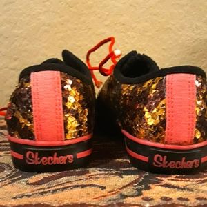 Sketcher's Sequin Leopard Print Sneakers Size 7